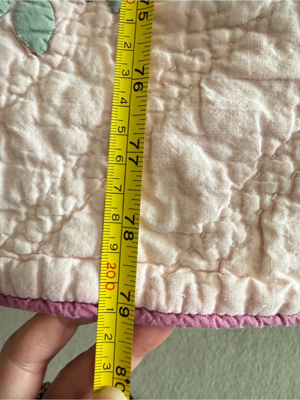 Vintage Bride’s Quilt Style Appliqué Quilt Pastel Cottagecore Floral Coverlet - Picture 15 of 15